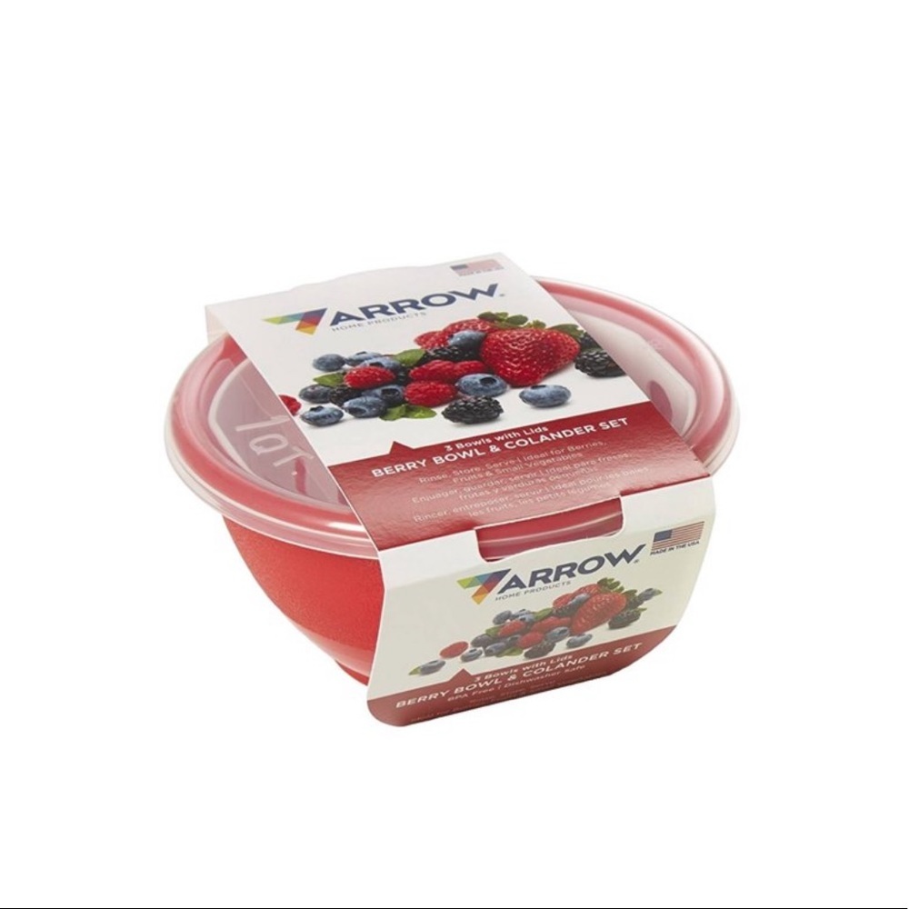 Arrow Berry Bowl and Colander Set